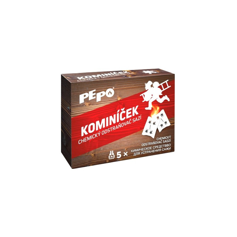 Chemický odstraňovač sadzí PE-PO Kominíček, 5x14 g