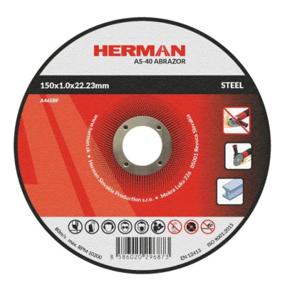 Rezný kotúč na oceľ 150x1,0x22,23 mm s prelisom AS-40 Abrazor
