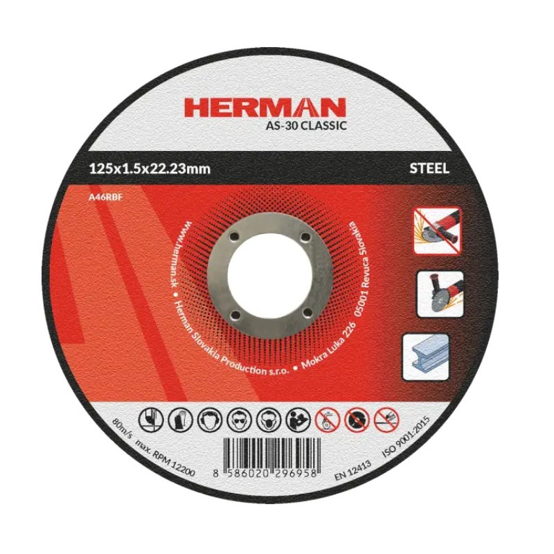 Rezný kotúč na oceľ 125x1,5x22,23 mm AS-30 Classic