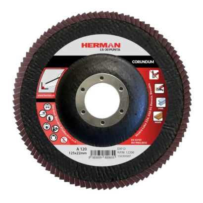 Lamelový kotúč na oceľ 125 mm/P120 LS-30 Punta corundum