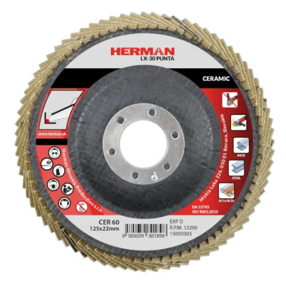Lamelový kotúč na nerez a legované ocele 125 mm/P60 LX-30 Punta ceramic