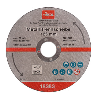 Rezný kotúč na kov 125x1,0x22,2 mm, 5 ks