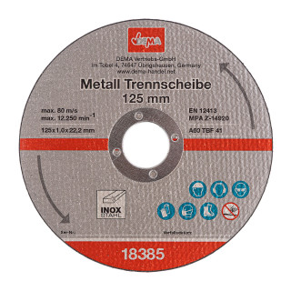Rezný kotúč na kov 125x1,0x22,2 mm, 25 ks
