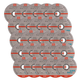 Rezný kotúč na kov 115x1,0x22,2 mm, 25 ks