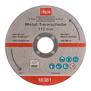 Rezný kotúč na kov 115x1,0x22,2 mm, 25 ks