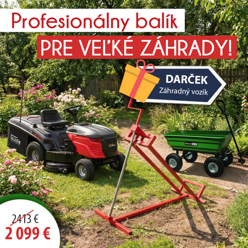 Set Traktorová kosačka GAR 960 T + Zdvihák na čistenie kosačiek a ATV RTH400 + Záhradný vozík GGW 250