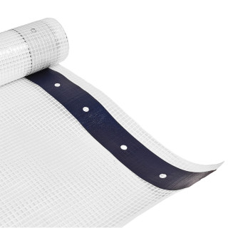 Zakrývacia plachta 180 g/m2, 2x20 m, mriežková transparentná/biela