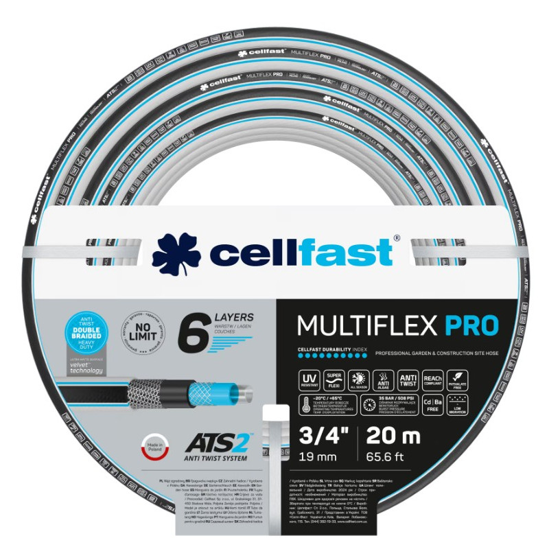 6-vrstvová záhradná hadica MULTIFLEX ATSV 3/4" 20m