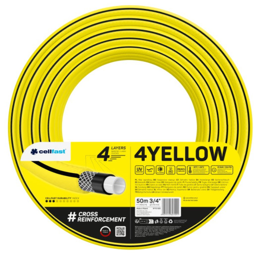 4-vrstvová záhradná hadica 4YELLOW 3/4" 50m