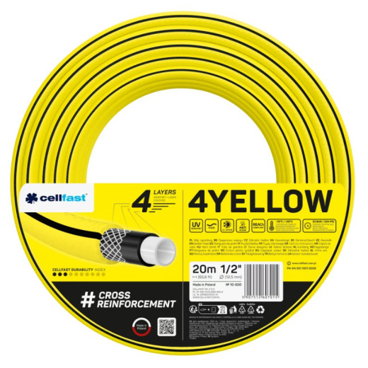 4-vrstvová záhradná hadica 4YELLOW 1/2" 20m