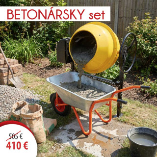 Set Miešačka na betón GBM 160 + Kovový fúrik 85 L