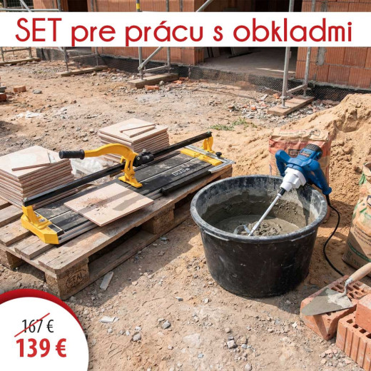 Set Profi ručná rezačka dlažby GHF 800 + Ručné miešadlo GRW 1400