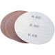 Brúsny papier s adaptérom 150 mm K60, K80, K120, K240, 13-dielna sada