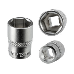 DEMA Nástrčkový kľúč / orech krátky 13 mm 1/4"