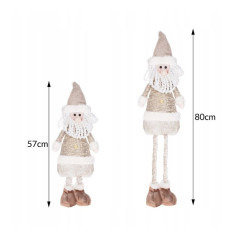 SPRINGOS Vianočný Santa Claus 80 cm, béžovo-hnedý