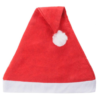 Vianočná čiapka s brmbolcom Santa, červená