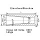 Kónická rúra na zvarenie s poistkou proti otočeniu 120x44 mm, priemer 36/24 mm