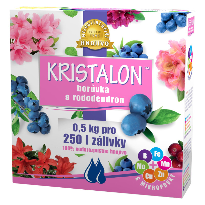 Kryštalické hnojivo Čučoriedka a rododendron 0,5 kg