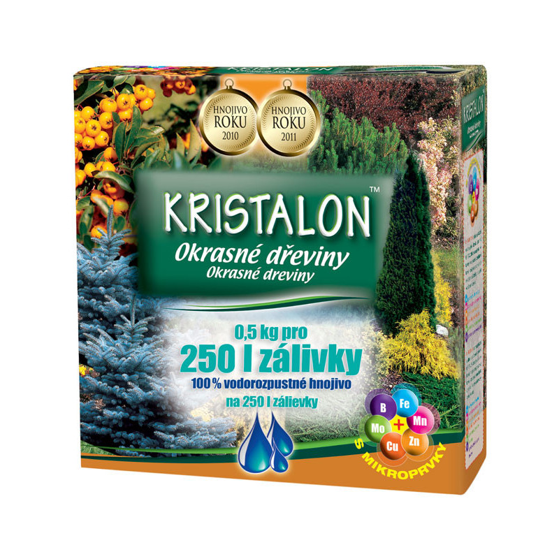 Kryštalické hnojivo Okrasné dreviny 0,5 kg