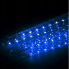 LED svetelná reťaz Meteor 5x0,3 m, 144 LED, IP44, modrá