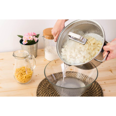 Hrniec Gourmet Magic s cedidlom 28 cm s pokrievkou nerez