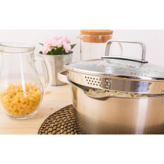 Hrniec Gourmet Magic s cedidlom 28 cm s pokrievkou nerez