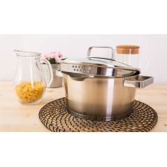 Hrniec Gourmet Magic s cedidlom 28 cm s pokrievkou nerez
