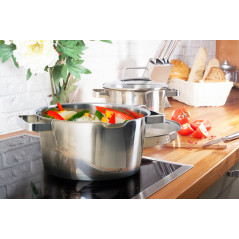 Hrniec Gourmet Magic s cedidlom 28 cm s pokrievkou nerez