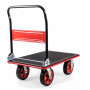 Plošinový vozík G21 350 kg je skladový vozík so sklopným ergonomickým madlom a nosnosťou až 350 kg. Vďaka rovnej nosnej ploche bez bočníc presunie aj rozmernejší náklad. Využijete ho v skladoch, hoteloch, obchodoch, dielňach a ďalších prevádzkach.