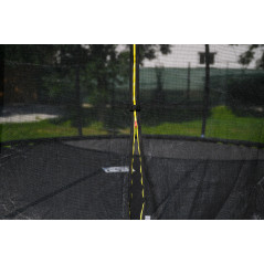 Trampolína SpaceJump 430 cm, čierna, s ochrannou sieťou + schodíky zadarmo