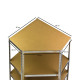 Bezskrutkový rohový regál 5P 175 kg 180x90x90 cm