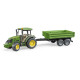 Traktor John Deere 5115M s prívesom so sklopnými bočnicami 1:16 02108