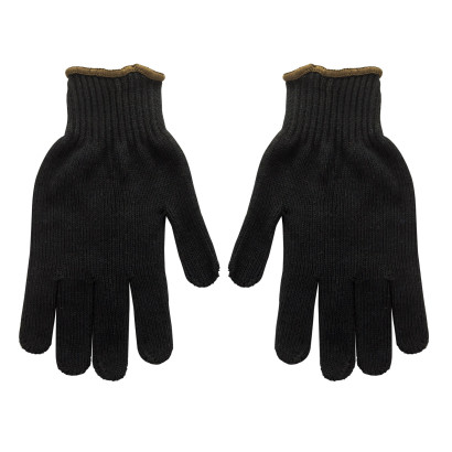 Pracovné rukavice pletené čierne, veľkosť 10