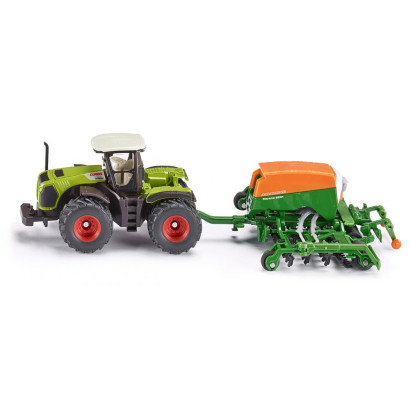 SIKU Traktor Claas Xerion so sejačkou Amazone Cayena 6001 / 1826