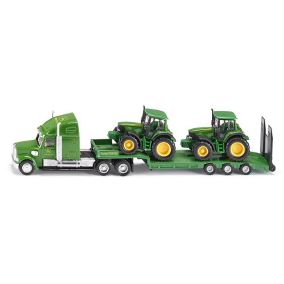 Ťahač s podvalníkom a dvomi traktormi John Deere 1:87 1837