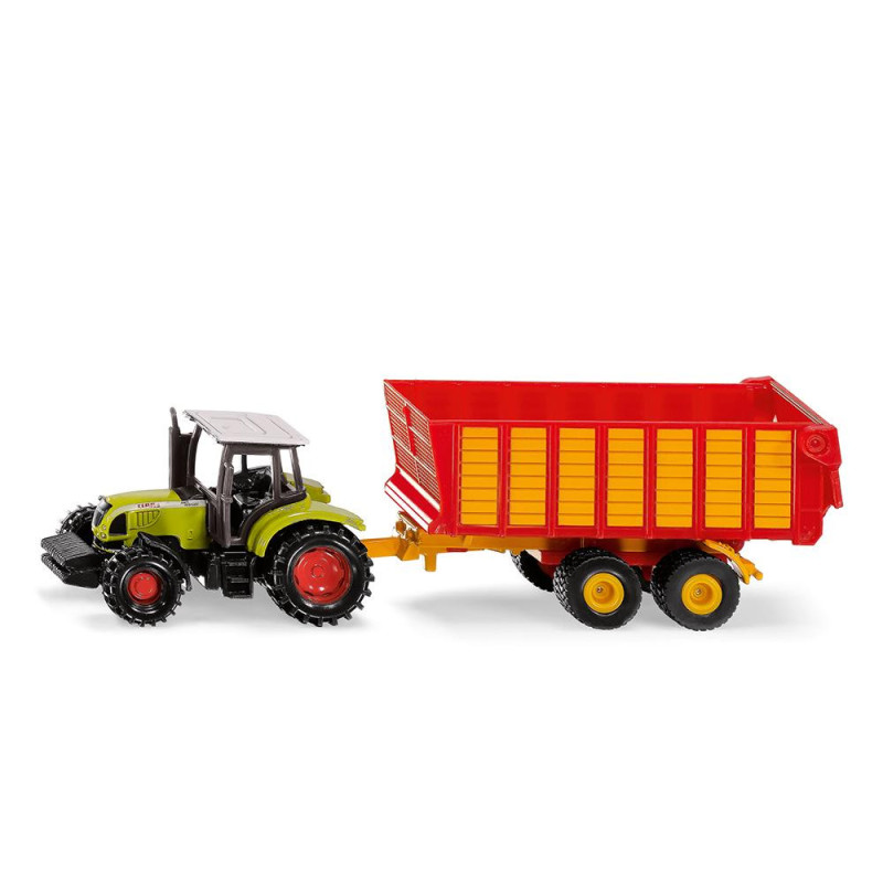 Traktor John Deere so silážnym prívesom / 1650