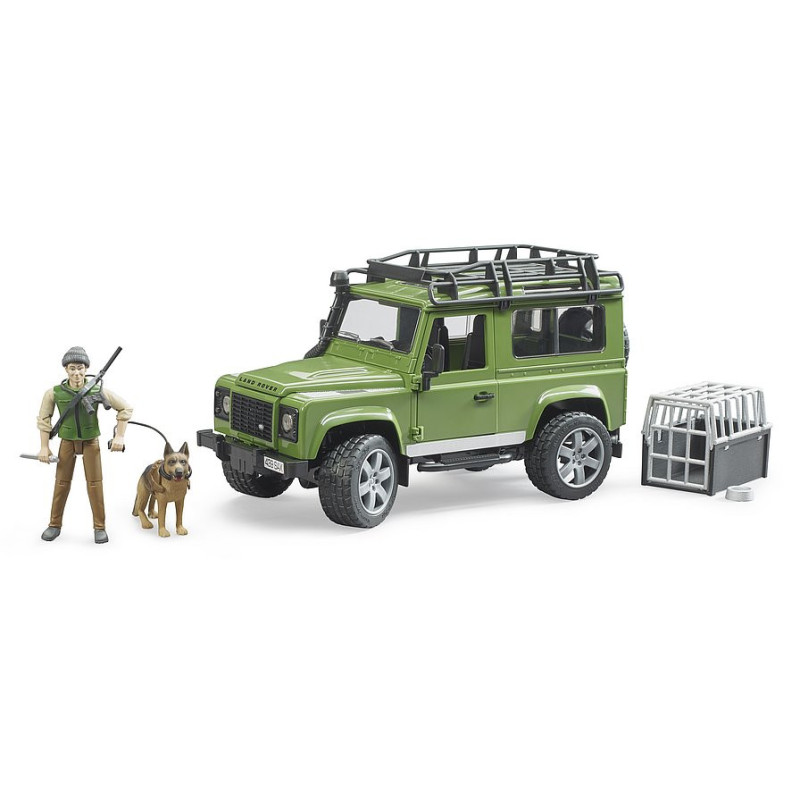 Terénne vozidlo Land Rover Defender Station Wagon s lesníkom a psom 1:16 02587