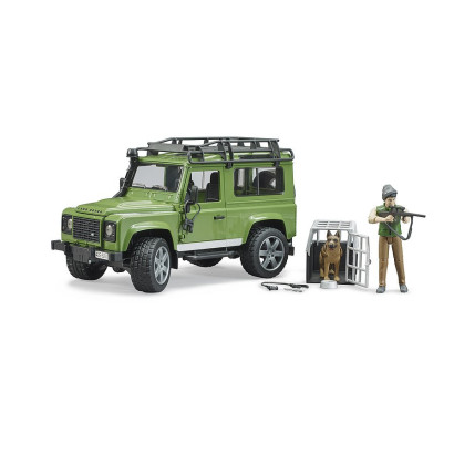 Terénne vozidlo Land Rover Defender Station Wagon s lesníkom a psom 1:16 02587