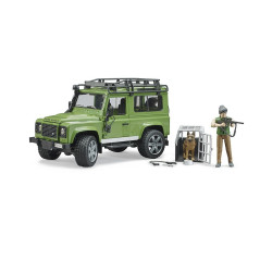 BRUDER Terénne vozidlo Land Rover Defender Station Wagon s lesníkom a psom / 02587