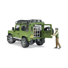 BRUDER Terénne vozidlo Land Rover Defender Station Wagon s lesníkom a psom / 02587