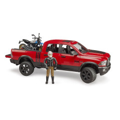 BRUDER Pick-Up RAM 2500 Power Wagon s motocyklom Ducati Desert Sled a jazdcom / 02502