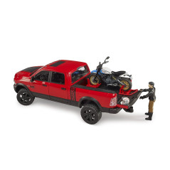 BRUDER Pick-Up RAM 2500 Power Wagon s motocyklom Ducati Desert Sled a jazdcom / 02502