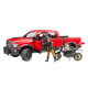 Pick-Up RAM 2500 Power Wagon s motocyklom Ducati Desert Sled a jazdcom 1:16 02502
