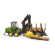 Vyvážacie vozidlo John Deere 1210E s nakladacím drapákom a 4 kmeňmi 1:16 02133