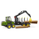 Vyvážacie vozidlo John Deere 1210E s nakladacím drapákom a 4 kmeňmi 1:16 02133