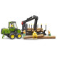 Vyvážacie vozidlo John Deere 1210E s nakladacím drapákom a 4 kmeňmi 1:16 02133