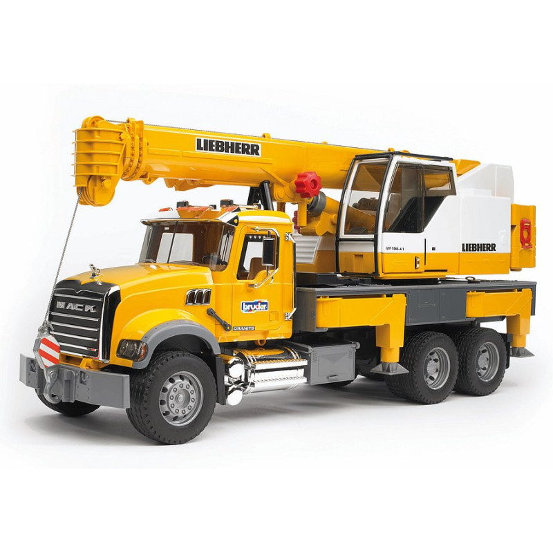 Nákladné vozidlo MACK Granite so žeriavom Liebherr 1:16 02818