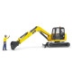 Minibager CAT s figúrkou stavebného robotníka 1:16 02466