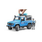 Policajné vozidlo Land Rover Defender Station Wagon so svetelným a zvukovým modulom a s figúrkou policajta 1:16 02597