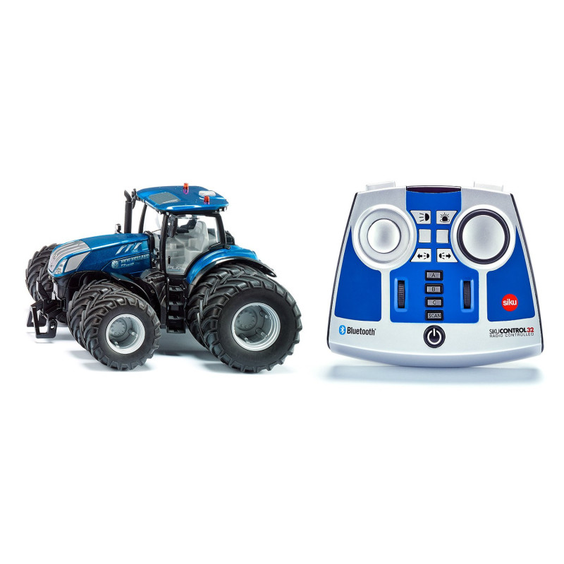 Traktor New Holland T7.315 s dvojitými pneumatikami a diaľkovým a Bluetooth ovládaním 1:32 6739